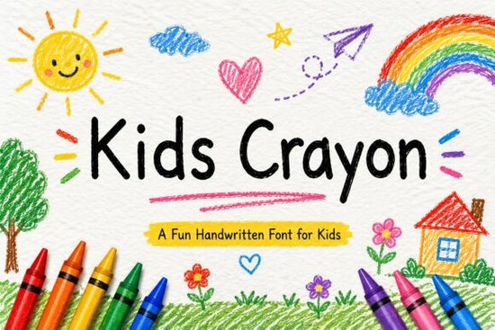 Kids Crayon Font